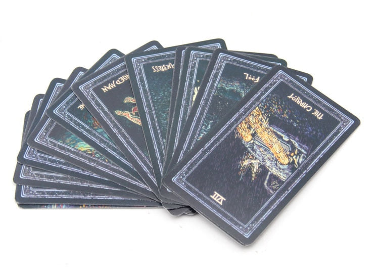 2019 New English Deck Tarot Cards Game Silver Plating Prisma Visions Tarot Board Game For Party Cards Game