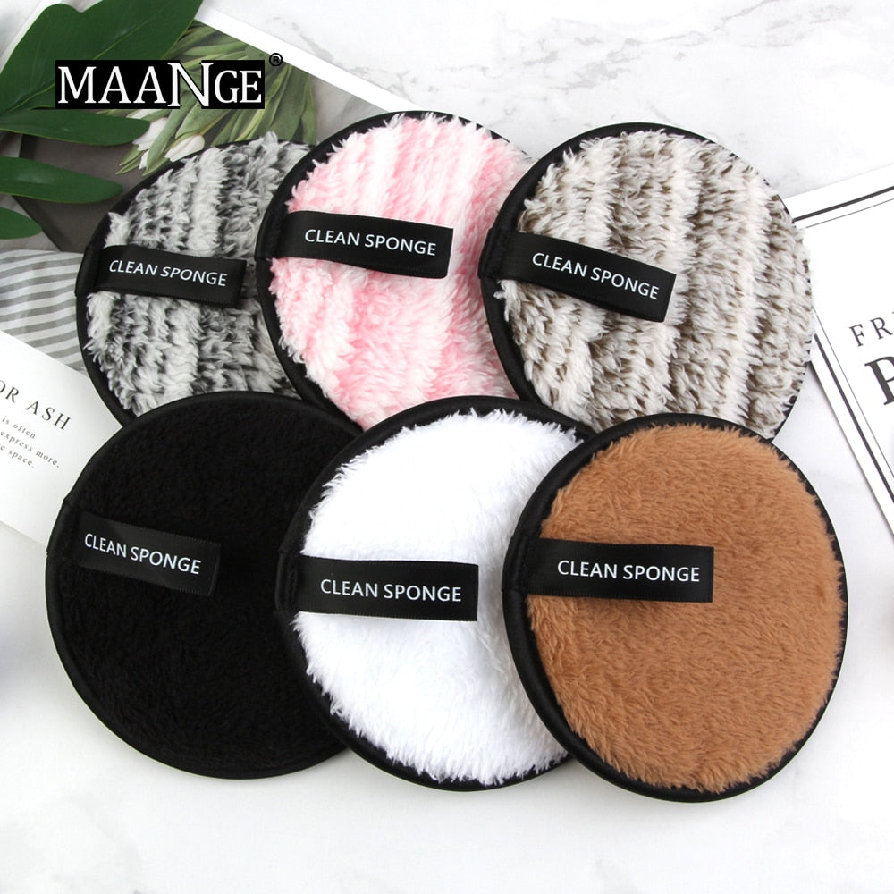 1/3pcs Microfiber Cloth Pads Facial Makeup Remover Puff Cotton Double layer Face Cleansing Towel Reusable Nail Art Cleaning Wipe