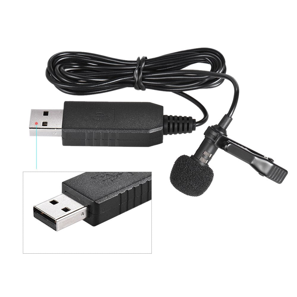 Andoer 150cm Portable Mini Clip-on Omni-Directional Stereo USB Mic Microphone for PC Computer