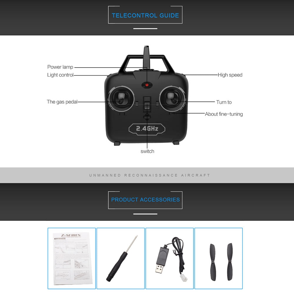 RC Airplane Plane Z51 with 2MP HD Camera or No Camera 20 Minutes Fligt Time Gliders With LED Hand Throwing Wingspan Foam Plane