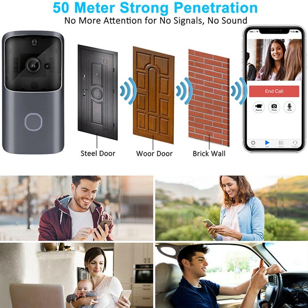 WIFI Doorbell Waterproof Smart video Door Bell Camera 720P wireless intercom PIR Alarm IR night vision IP camera For Door Eyes