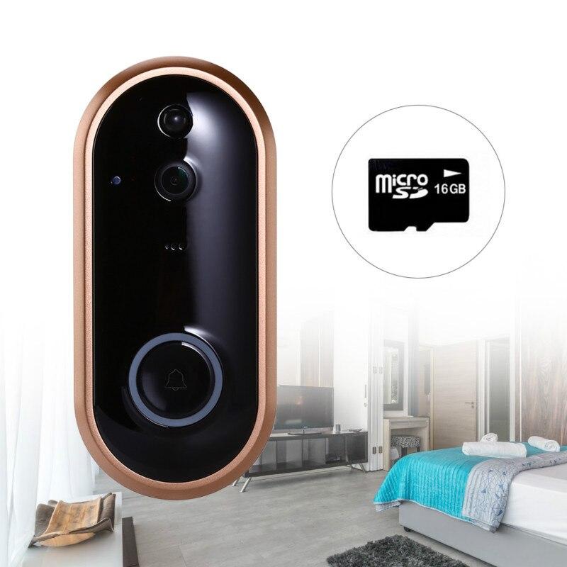 1080P Smart WIFI Doorbell Intercom Video Ring Door Bell With Camera IR Entry Door Alert Wireless Security Chime Door Cam Alarm