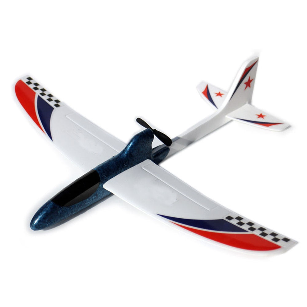 Newest DIY Glider Foam Mini Drone Capacitor Hand Throwing Electric Plane Resistance to falling Toys for Children Birthday Gift