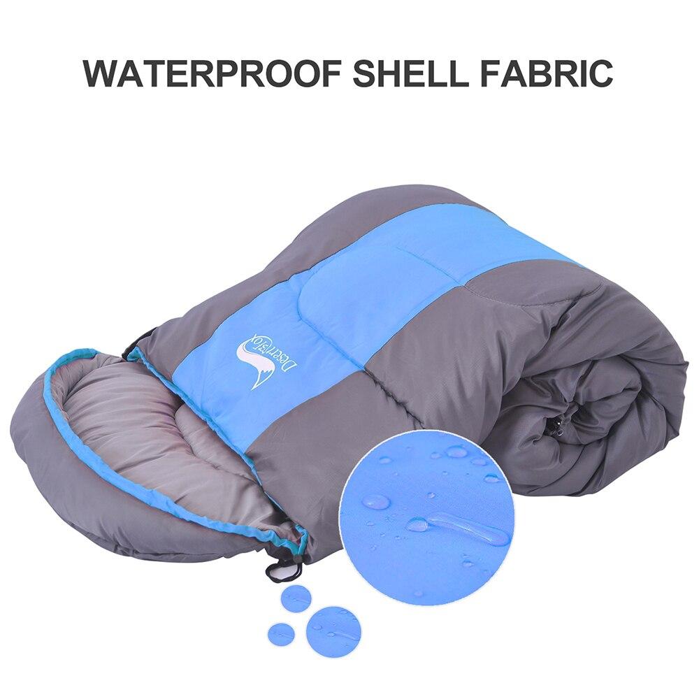 Desert&Fox Large Sleeping Bag for Adults 1pc Winter Type Envelope Warm Sleeping Bags Blanket for Camping Hiking Tourism 220x85cm