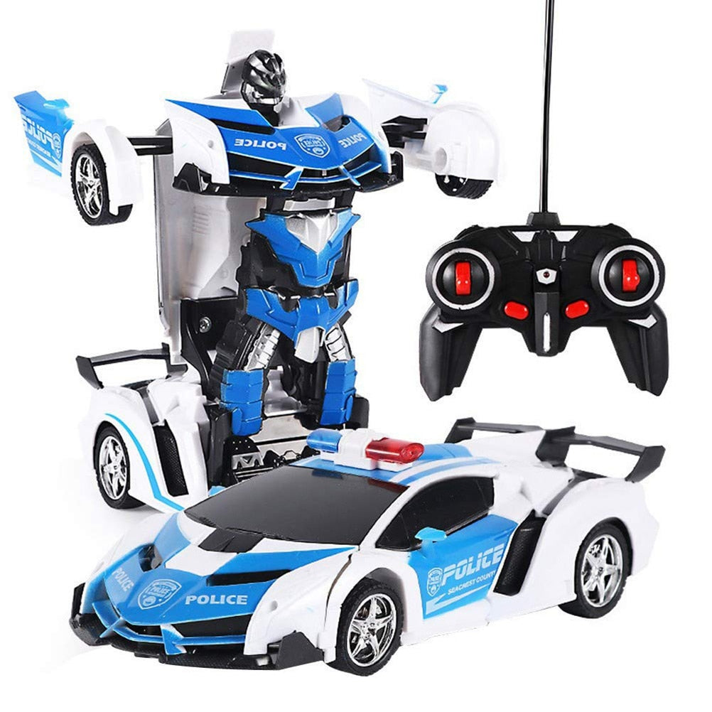 One-Click Deformation 360 Degree Remote Control Car Robot 2.4 GHz Remote Deformation Car Robot Toy Children Car Toy