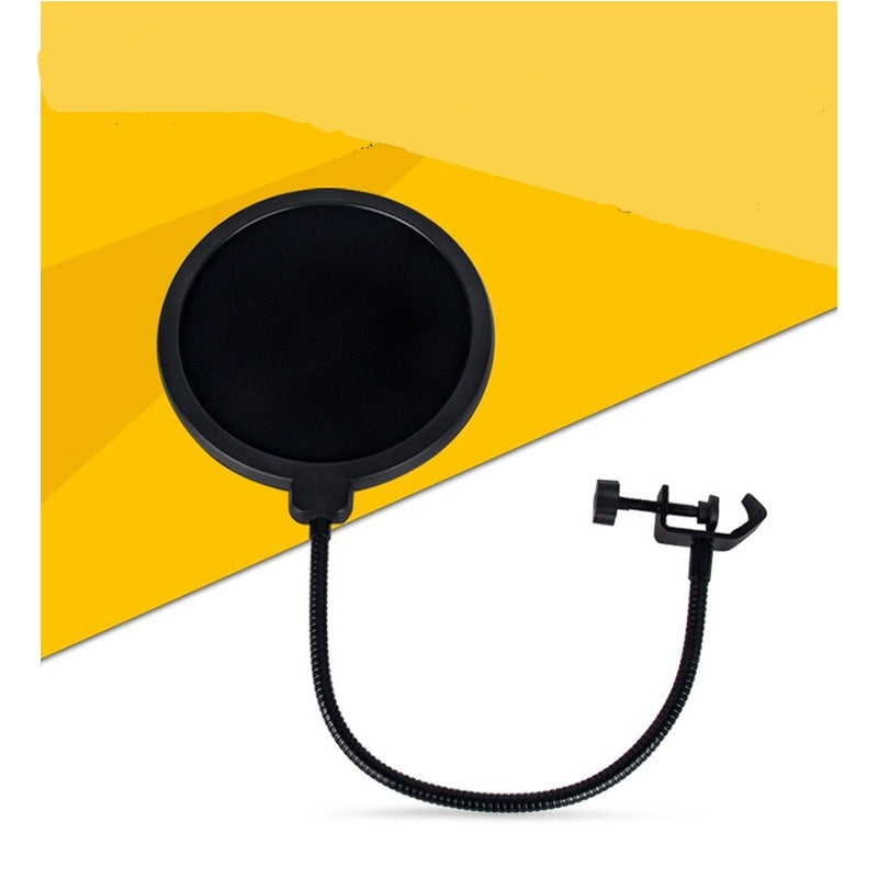 Durable Double Layer Windscreen Studio Microphone Flexible Wind Screen Mask Mic Pop Filter Bilayer Shield for Speaking Recording