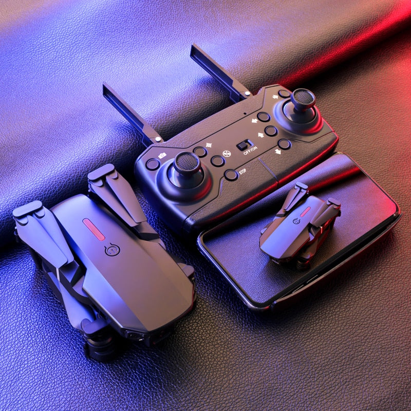 E88 Pro RC Drone w/ HD Camera Live Video GPS Return Home Quadcopter with Wide-Angle Camera, Follow Me, Altitude Hold, 15 Minutes