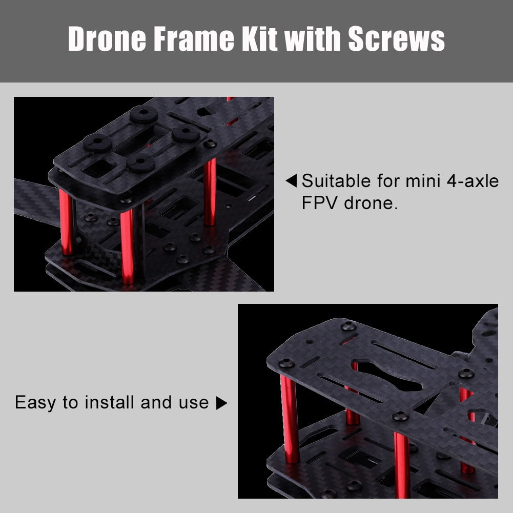 250mm Wheelbase Mini FPV Frame Kit Carbon Fiber CF Rack For DIY FPV Racing Drone Quadcopter 4/5/6 inch Propellers