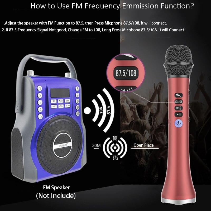 L-698 Professional 15W Portable USB Wireless Bluetooth Karaoke Microphone Speaker Home KTV for Music Playing and Singing Speaker