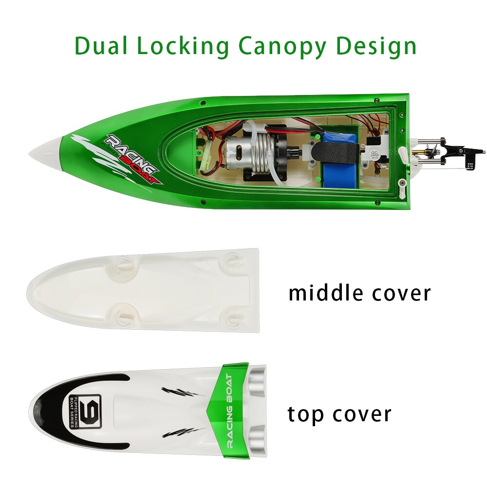 30KM/H FT009 Electric RC Boat 2.4G High Speed Radio Remote Controlled Speedboat Racing Ship Steerable Boats Adults RC Toy Gift