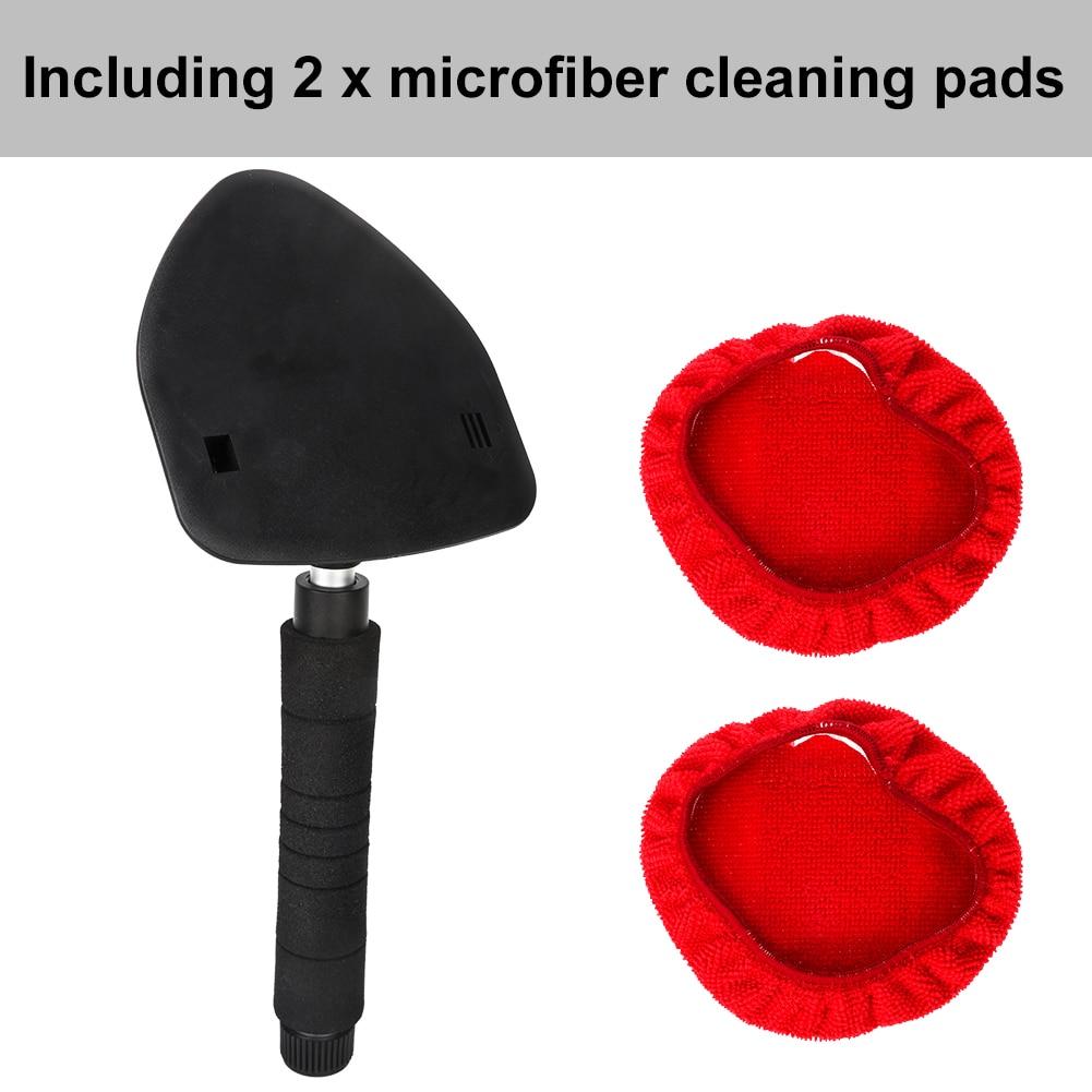 Car Windshield Cleaner Brush Wiper Telescopic Handle Auto Window Glass Washer Soft Towel Brush Anti Skid Car Care Cleaning Tools