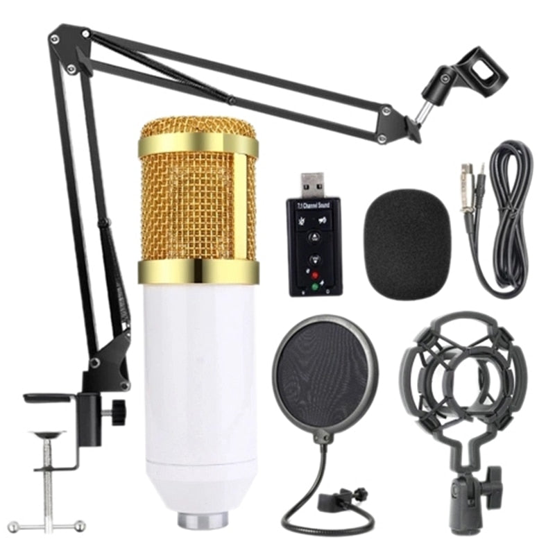 Bm800 Professional Suspension Microphone Kit Studio Live Stream Broadcasting Recording Condenser Microphone Set for podcast