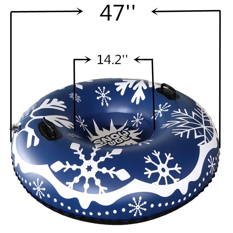 Cold-resistant And Wear-resistant PVC Inflatable Ski Circle With Handle Durable Children&Adult Outdoor Skiing Snow Tube