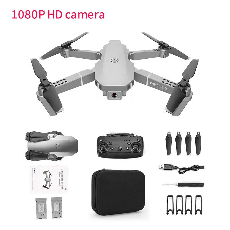 E68 Pro WIFI FPV Quadcopter 4K/1080P HD With Wide Angle Camera Foldable Altitude Hold Durable RC Drone Toys RC Quadcopter Dron