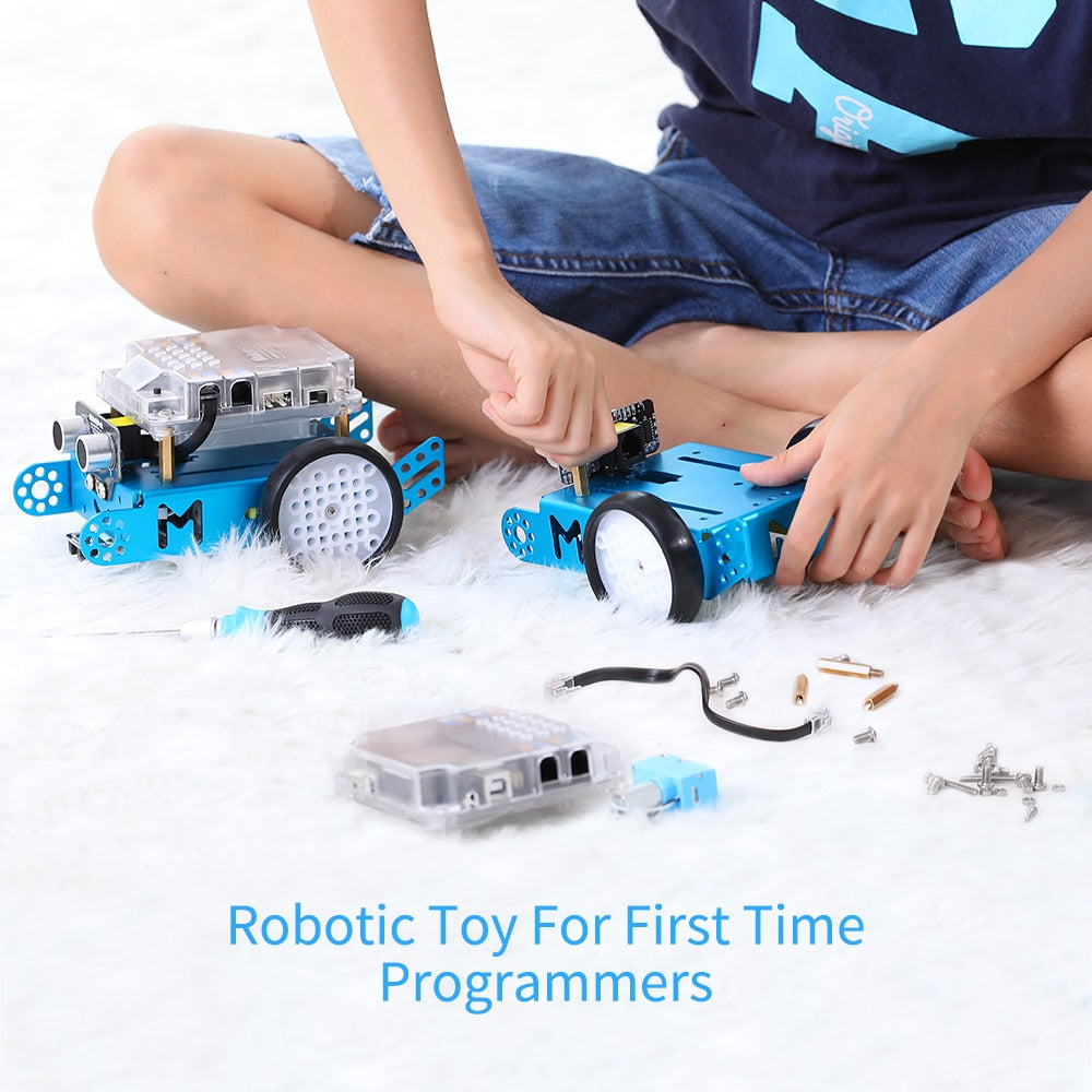 Makeblock mBot DIY Robot Kit, Arduino,Entry-level Programming for Kids, STEM Education. (Blue, Bluetooth Version)