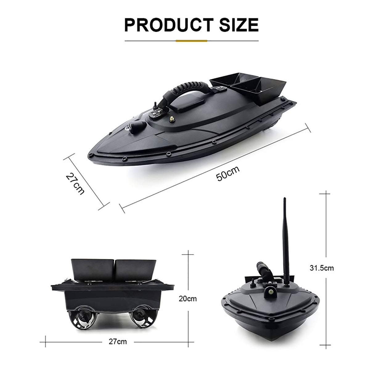 Flytec 2011-5 Generation Fishing RC Bait Boat Toy Dual Motor Fish Finder Remote Control Fishing Boat Speed Kit Christmas
