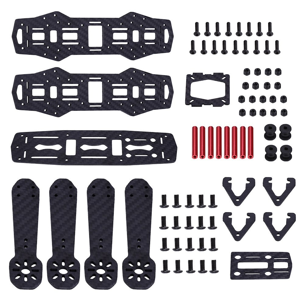 250mm Wheelbase Mini FPV Frame Kit Carbon Fiber CF Rack For DIY FPV Racing Drone Quadcopter 4/5/6 inch Propellers