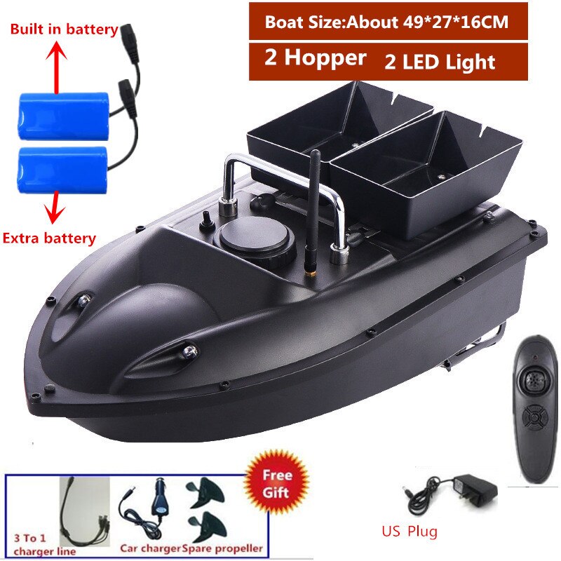 180Mins 500m RC Distacne Auto RC Remote Control Fishing Bait Boat Speedboat Fish Finder Ship Boat With EU charger US/UK Charger