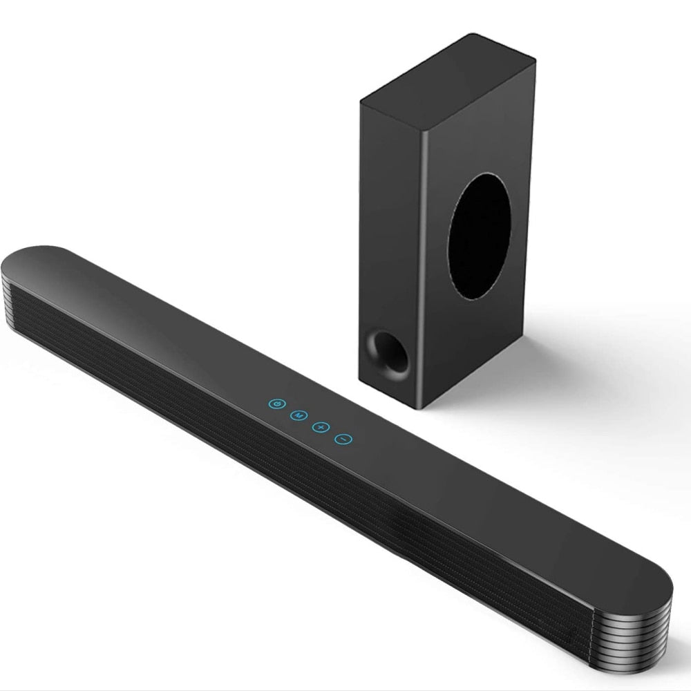 120W Home TV Theater Soundbar Bluetooth 5.0 Speakers Wireless Sound Bar 3D Stereo Column Surround Subwoofers with Remote Control