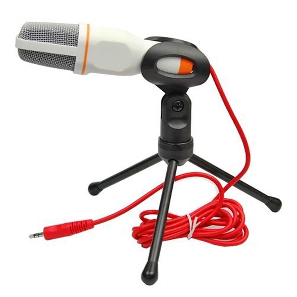 New Condenser Microphone 3.5mm Plug Home Stereo MIC Desktop Tripod for PC YouTube Video Skype Chatting Gaming Podcast Recording