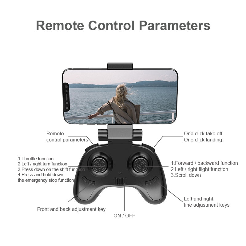 PEGI L6 Mini Drone 4K HD Dual Camera WIFI FPV Quadcopter Professional RC Drones Pocket Foldable Dron Boys GIFT for Children