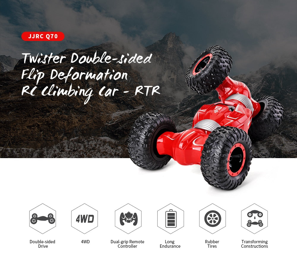 Hipac JJRC Q70 RC Car Off Road Buggy Radio Control 2.4GHz 4WD High Speed Climbing RC Car for Children Toys Twist- Desert Drift