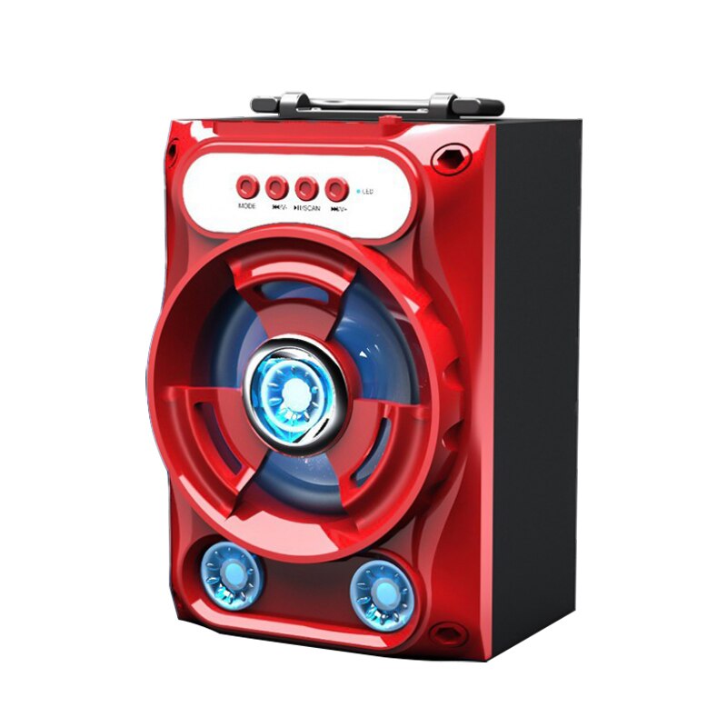 Portable Wireless Bass Bluetooth 5.0 Speaker 1200mAh Hands-free Call Speaker with Microphone for Bluetooth/AUX/USB//TF/FM Play