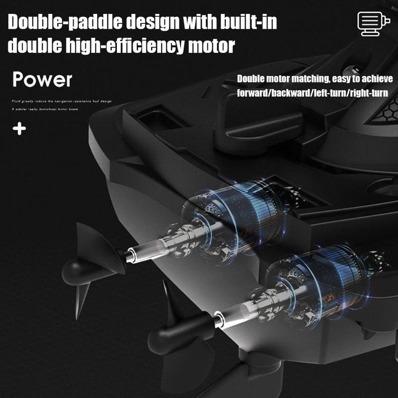 SMRC M5 2.4G Mini Remote Control RC Boat Motorboat Children's Toys Model for Water Skiing in Summer Educational Toys