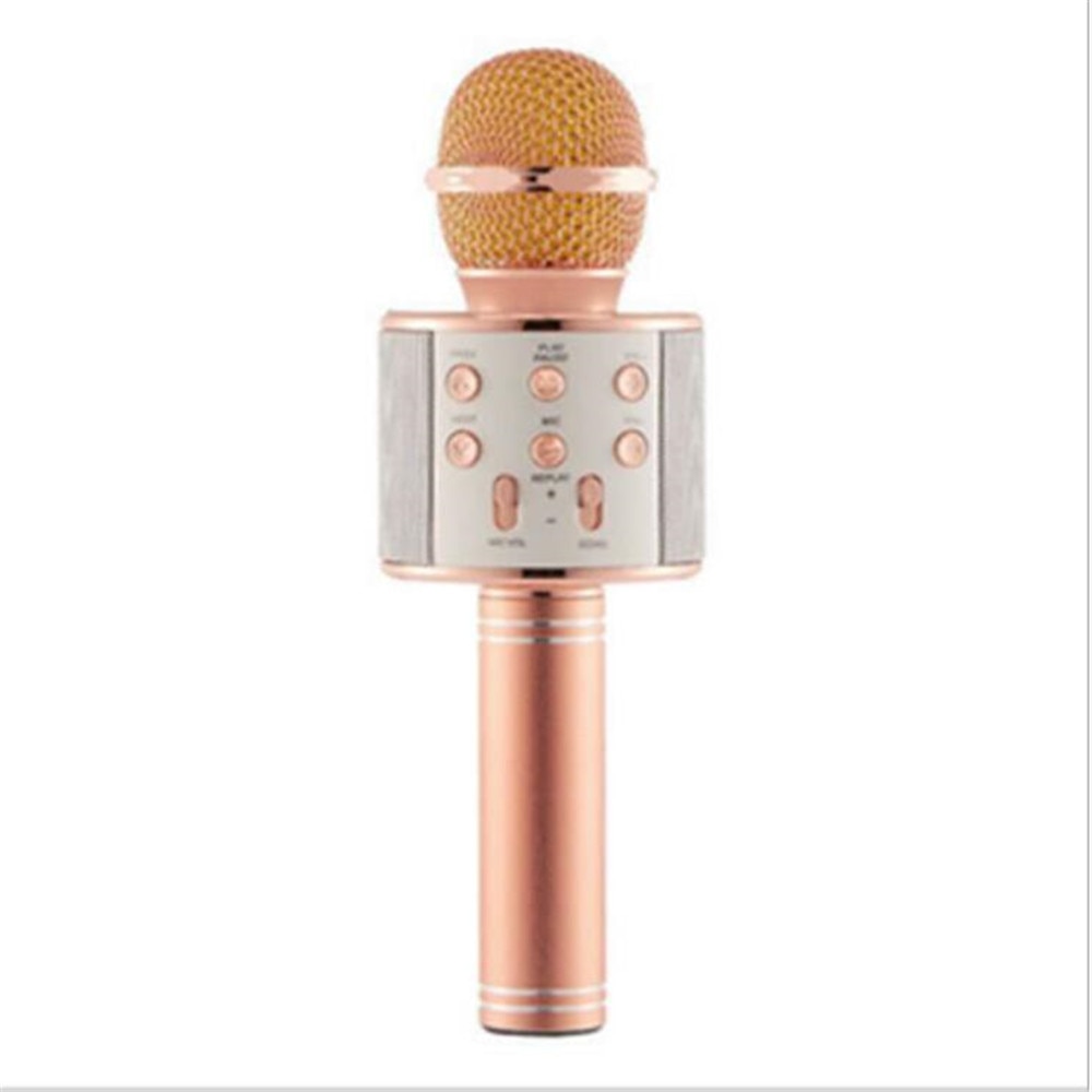 WS 858 wireless USB microphone professional condenser karaoke mic bluetooth stand radio mikrofon studio recording studio WS858