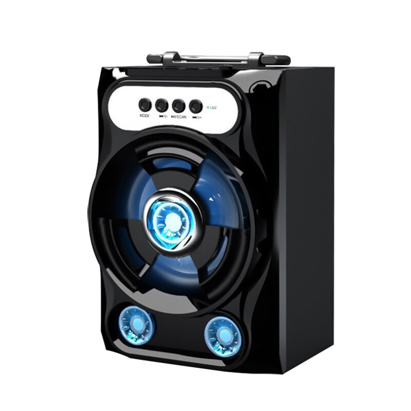 Portable Wireless Bass Bluetooth 5.0 Speaker 1200mAh Hands-free Call Speaker with Microphone for Bluetooth/AUX/USB//TF/FM Play