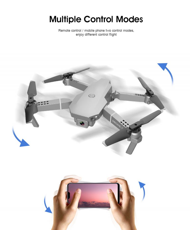 E68 Pro WIFI FPV Quadcopter 4K/1080P HD With Wide Angle Camera Foldable Altitude Hold Durable RC Drone Toys RC Quadcopter Dron