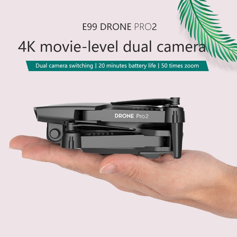 LSKJ E99 Pro2 RC Mini Drone 4K HD Dual Camera WIFI FPV Professional Aerial Photography Helicopter Foldable Quadcopter Dron Toys