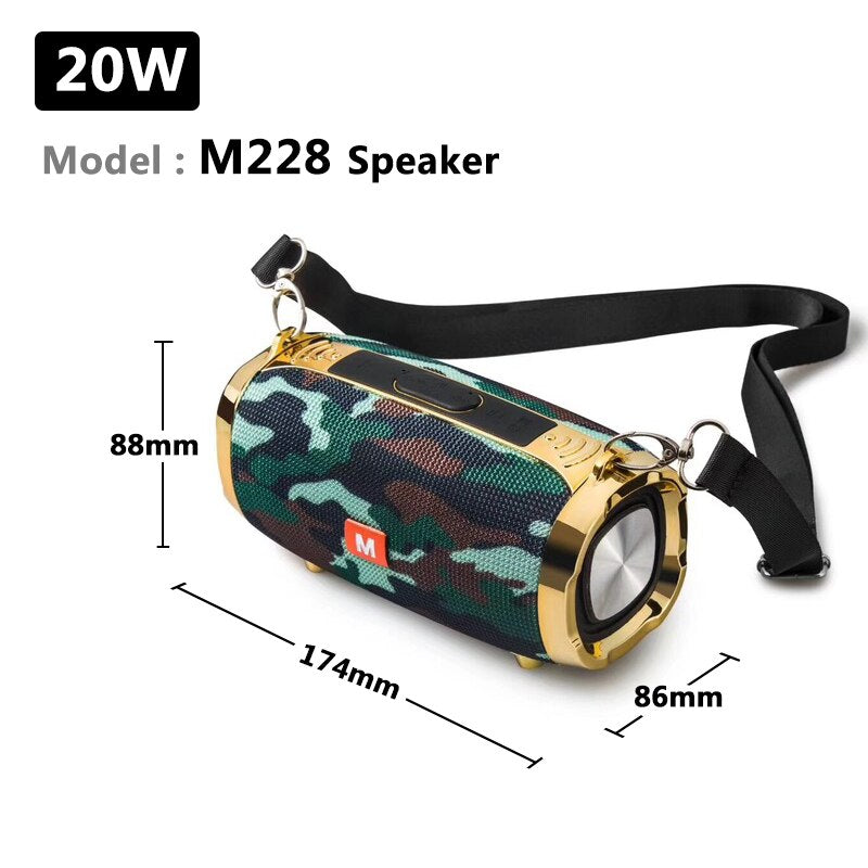 50W high-power portable bluetooth speaker sound column stereo wireless subwoofer music center, support FM radio TF aux USB