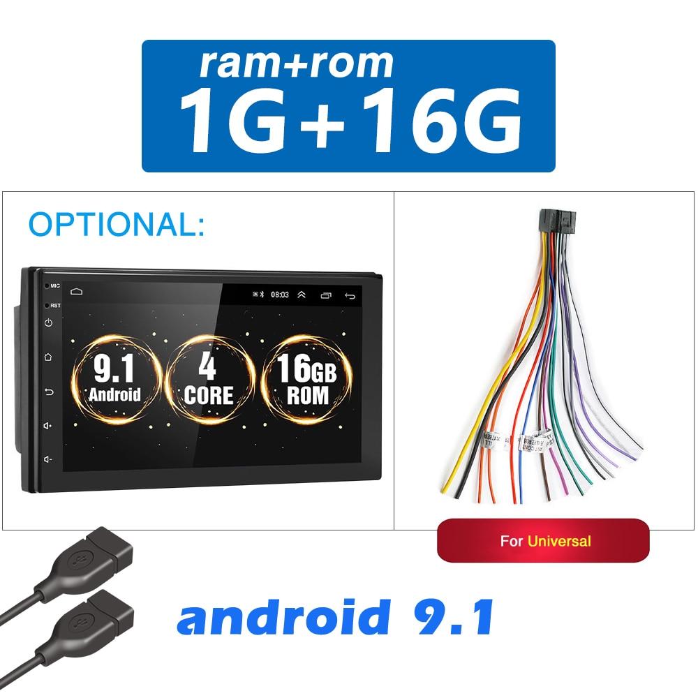 Podofo Android 9.1 2 Din Car radio Multimedia GPS Player 2DIN 2.5D Universal For Volkswagen Nissan Hyundai Kia toyota LADA Ford