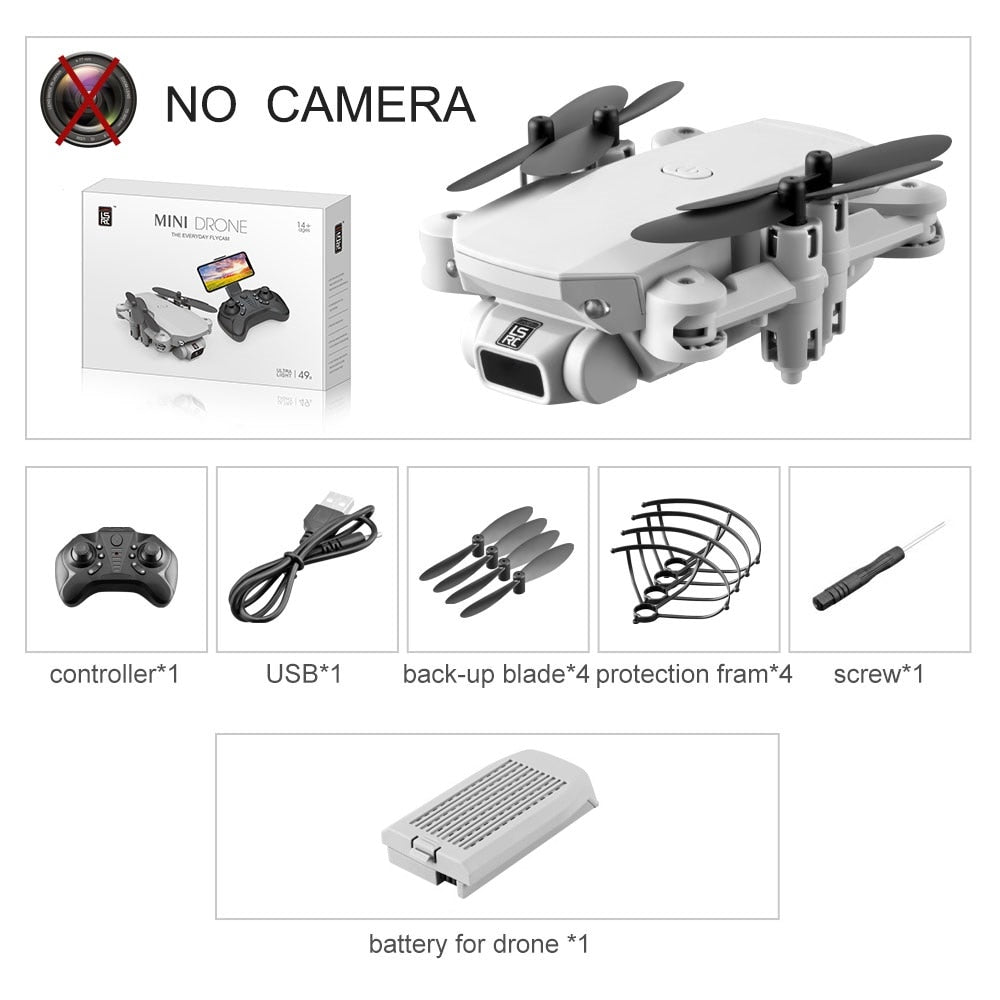 XKJ 2020 New Mini Drone 4K 1080P HD Camera WiFi Fpv Air Pressure Altitude Hold Black And Gray Foldable Quadcopter RC Dron Toy