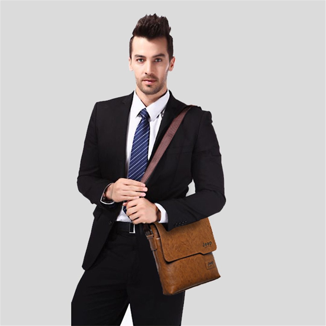 JEEPBULUO Men Tote Bags Set Famous Brand New Fashion Man Leather Messenger Bag Male Cross Body Shoulder Business Bags For Men