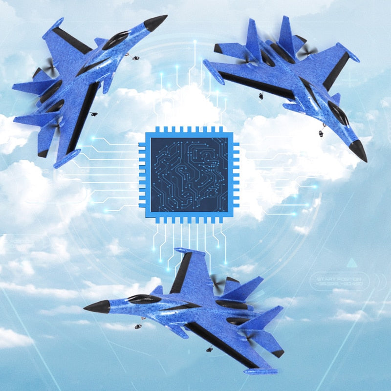 2.4G Glider Plane Hand Throwing foam drone SU35 RC airplane model Fixed wing toy aviones a control remoto juguete toys for boys