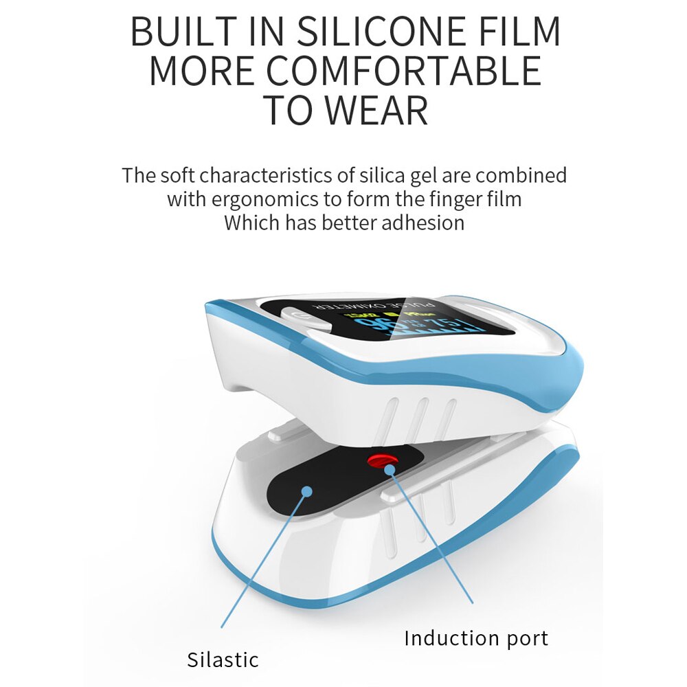 Portable Fingertip Pulse Oximeter OLED Display Blood Oxygen Saturation Detector Heart Rate Monitor Home Family Health Monitors