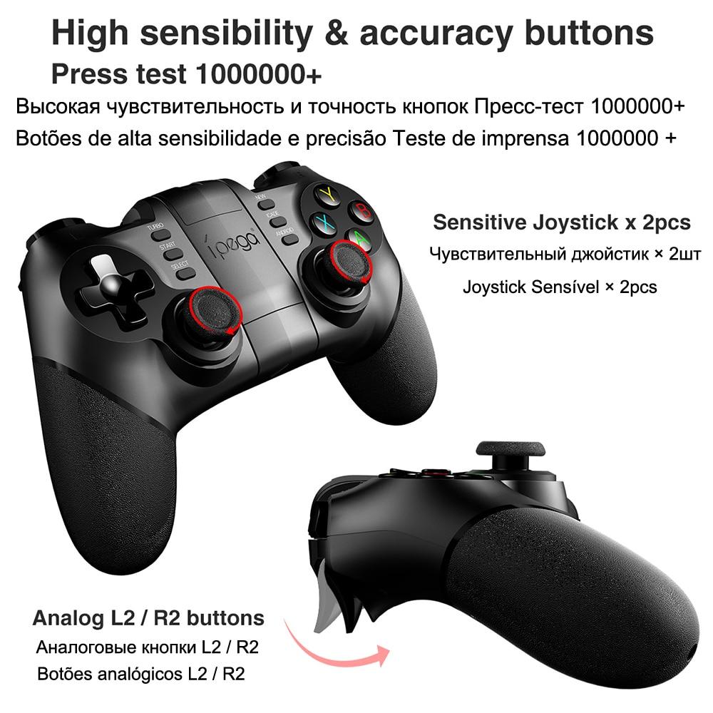 Ipega 9076 PG-9076 Bluetooth Gamepad Game Pad Controller Mobile Trigger Joystick For Android Cell Smart Phone TV Box PC PS3 VR
