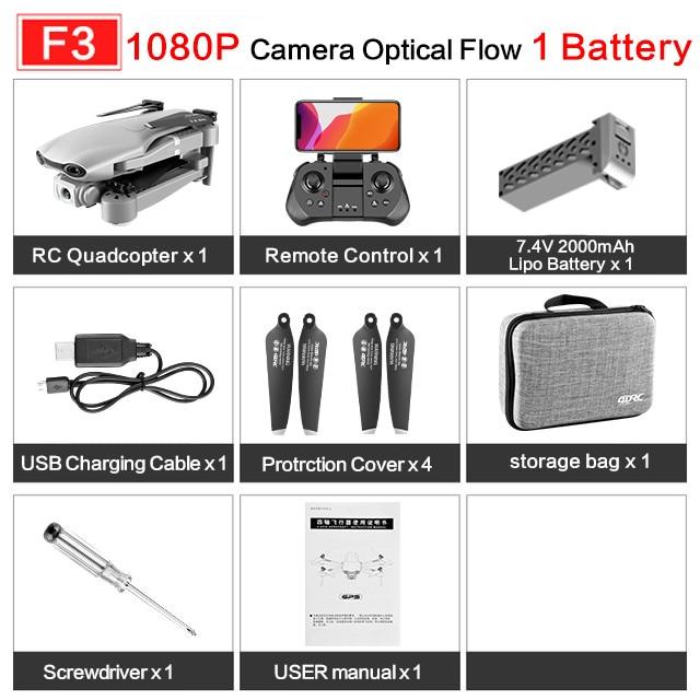 2020 NEW F3 drone GPS 4K 5G WiFi live video FPV quadrotor flight 25 minutes rc distance 500m drone HD wide-angle dual camera