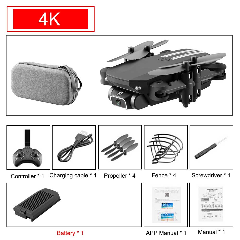 SHAREFUNBAY drone 4k HD wide angle camera wifi fpv drone height keeping drone with camera mini drone video live rc quadcopter