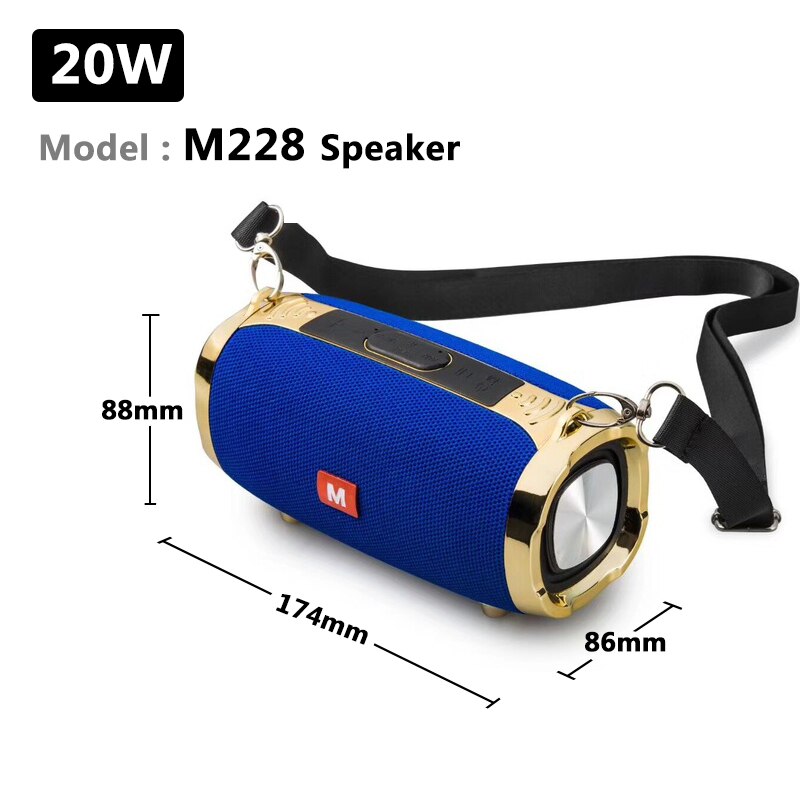 50W Wireless Bluetooth Speaker Outdoor Portable Subwoofer Colum 3D Stereo Soundbar 4000mAh Battery Music 48 hours FM / aux / TF