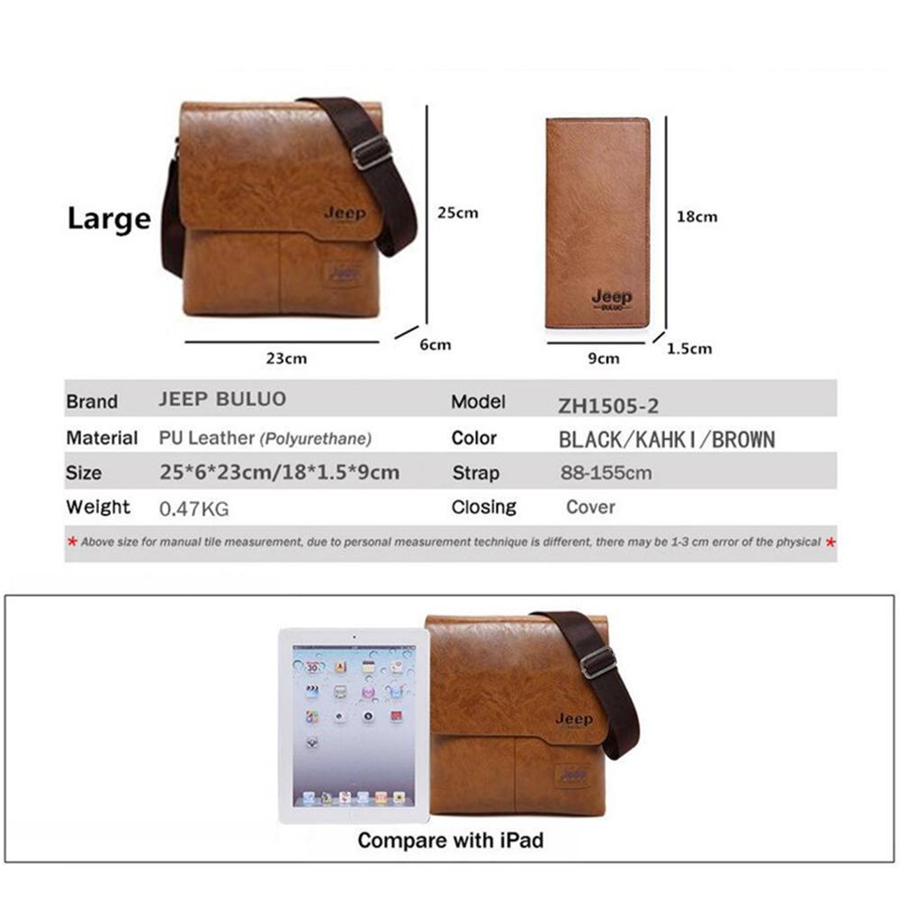 JEEPBULUO Men Tote Bags Set Famous Brand New Fashion Man Leather Messenger Bag Male Cross Body Shoulder Business Bags For Men