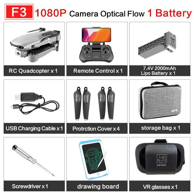 2020 NEW F3 drone GPS 4K 5G WiFi live video FPV quadrotor flight 25 minutes rc distance 500m drone HD wide-angle dual camera