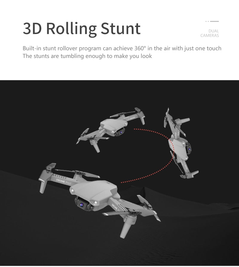 LSKJ E99 Pro2 RC Mini Drone 4K HD Dual Camera WIFI FPV Professional Aerial Photography Helicopter Foldable Quadcopter Dron Toys