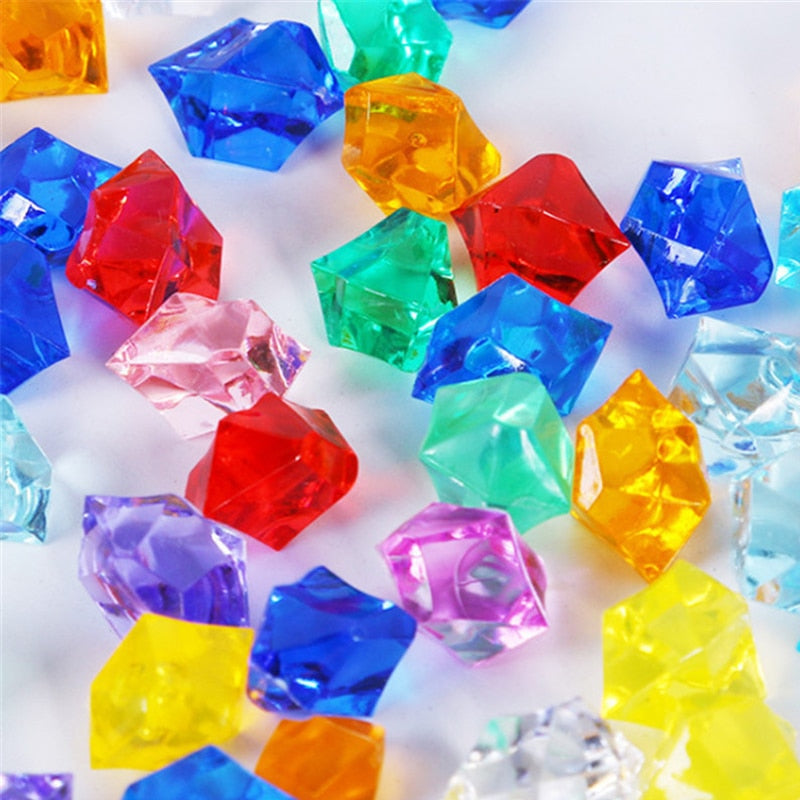 50PCS 14*11mm Acrylic Crystal Diamond Pawn Irregular Stone Chessman Game Pieces For Board Games Accessories 22 colors
