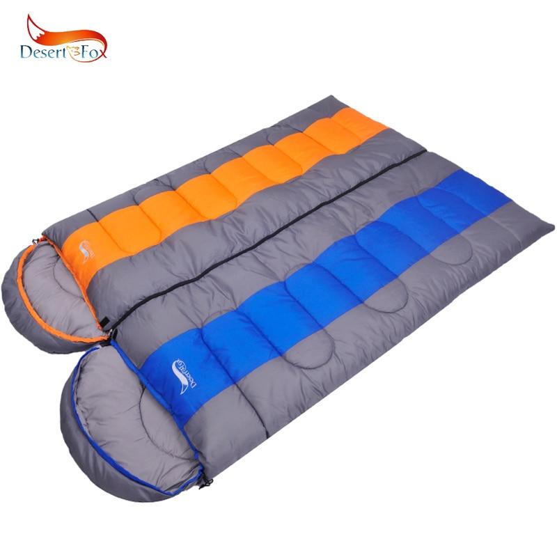 Desert&Fox Large Sleeping Bag for Adults 1pc Winter Type Envelope Warm Sleeping Bags Blanket for Camping Hiking Tourism 220x85cm