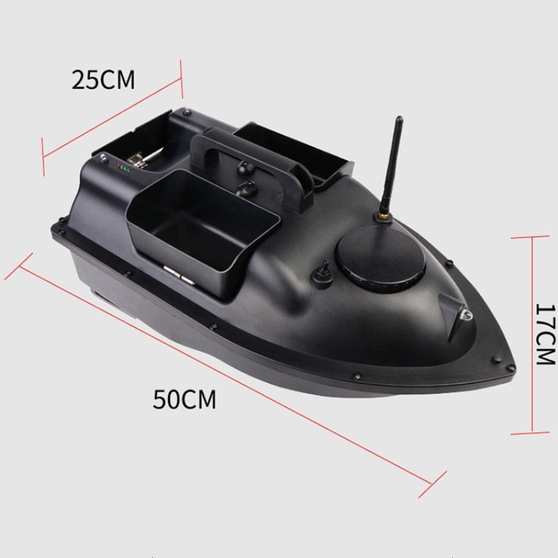 GPS Auto Return Intelligent Wireless Remote Control RC Bait Boat 500M 2KG Load High Speed Dual Light 3 Hopper Fishing Boat