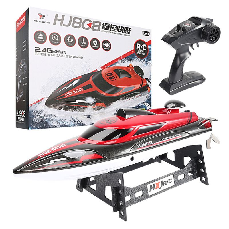 HJ808 RC Boat 25km/h 2.4G High Speed Remote Control Racing Ship Water Speed Boat Children Model Toy Kids Gift