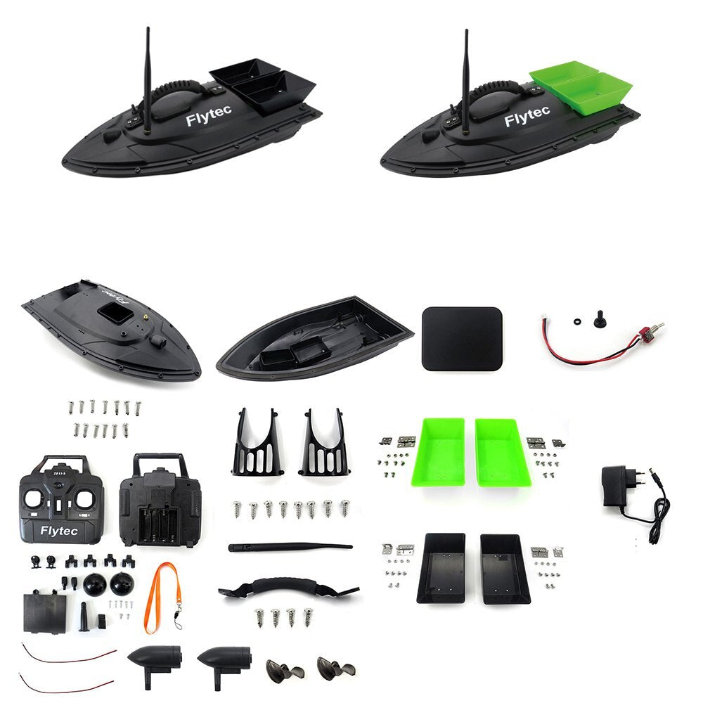 Flytec 2011-5 Generation Fishing RC Bait Boat Toy Dual Motor Fish Finder Remote Control Fishing Boat Speed Kit Christmas